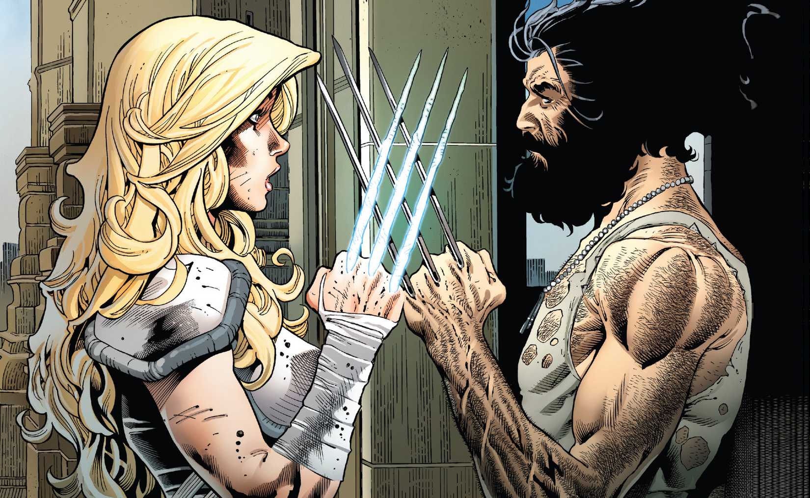 Wolverine Crosses Claws with His Daughter Rien in Comic Art