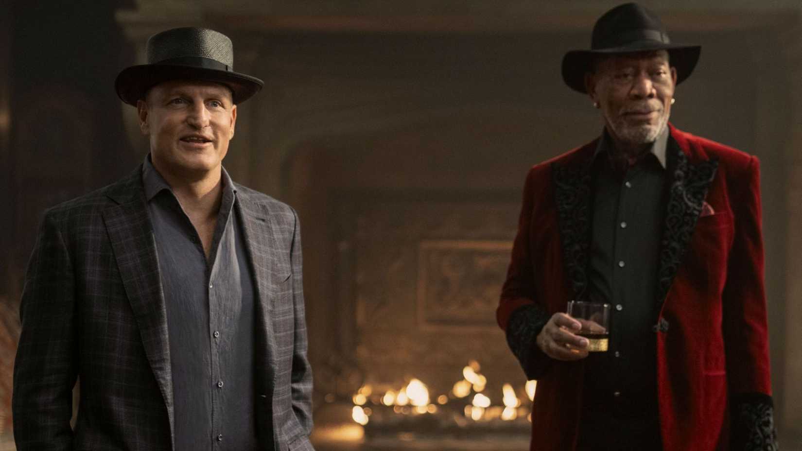 Woody Harrelson e Morgan Freeman como Merritt e Thaddeus em Now You See Me Now You Don't