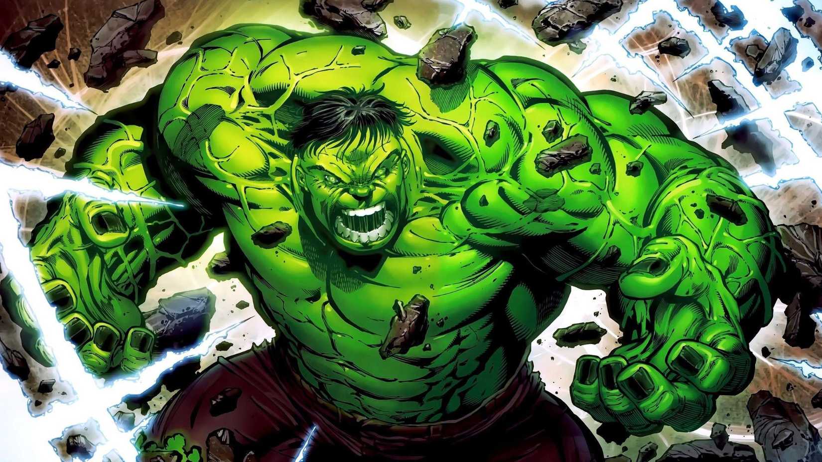 Worldbreaker Hulk screams as he powers up using Gamma energy in Marvel Comics