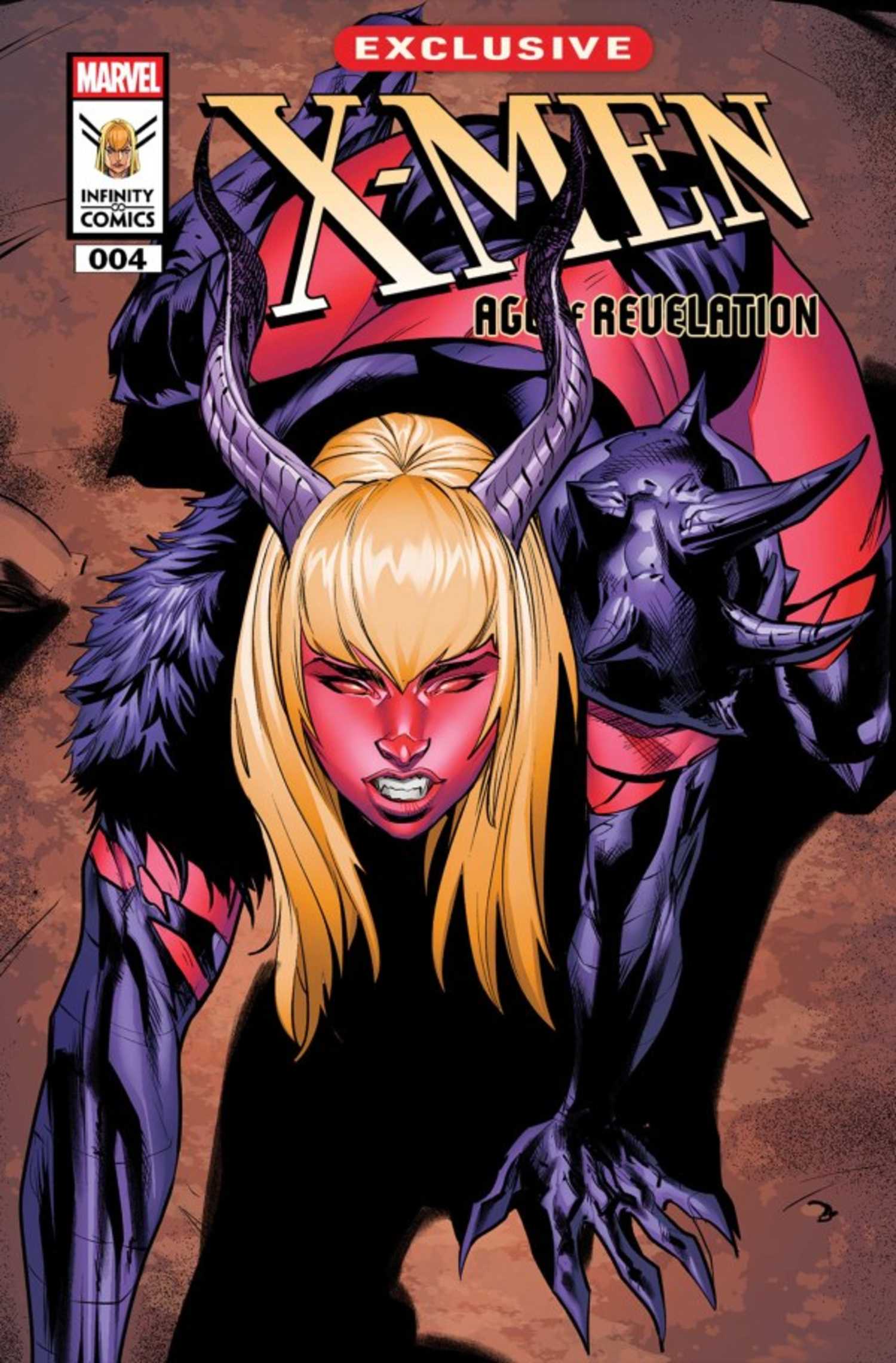 X-Men Age Of Revelation Marvel Infinity Comic #4, Magik crawling on all fours as the Darkchild
