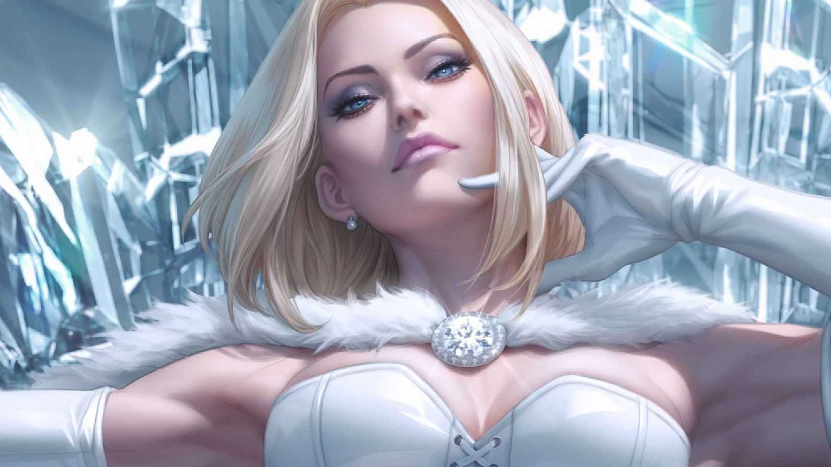 x-men's emma frost on a diamond throne