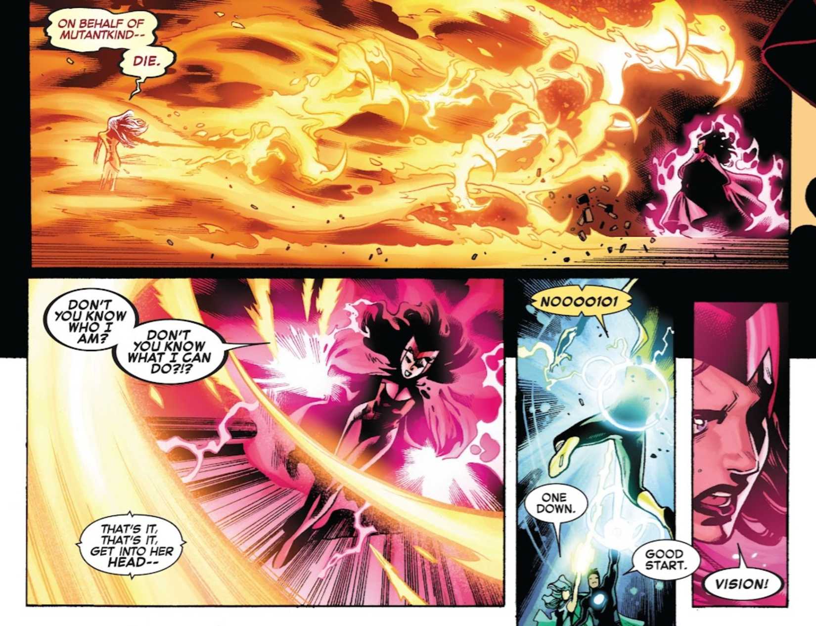 x-men's emma frost phoenix vs scarlet witch