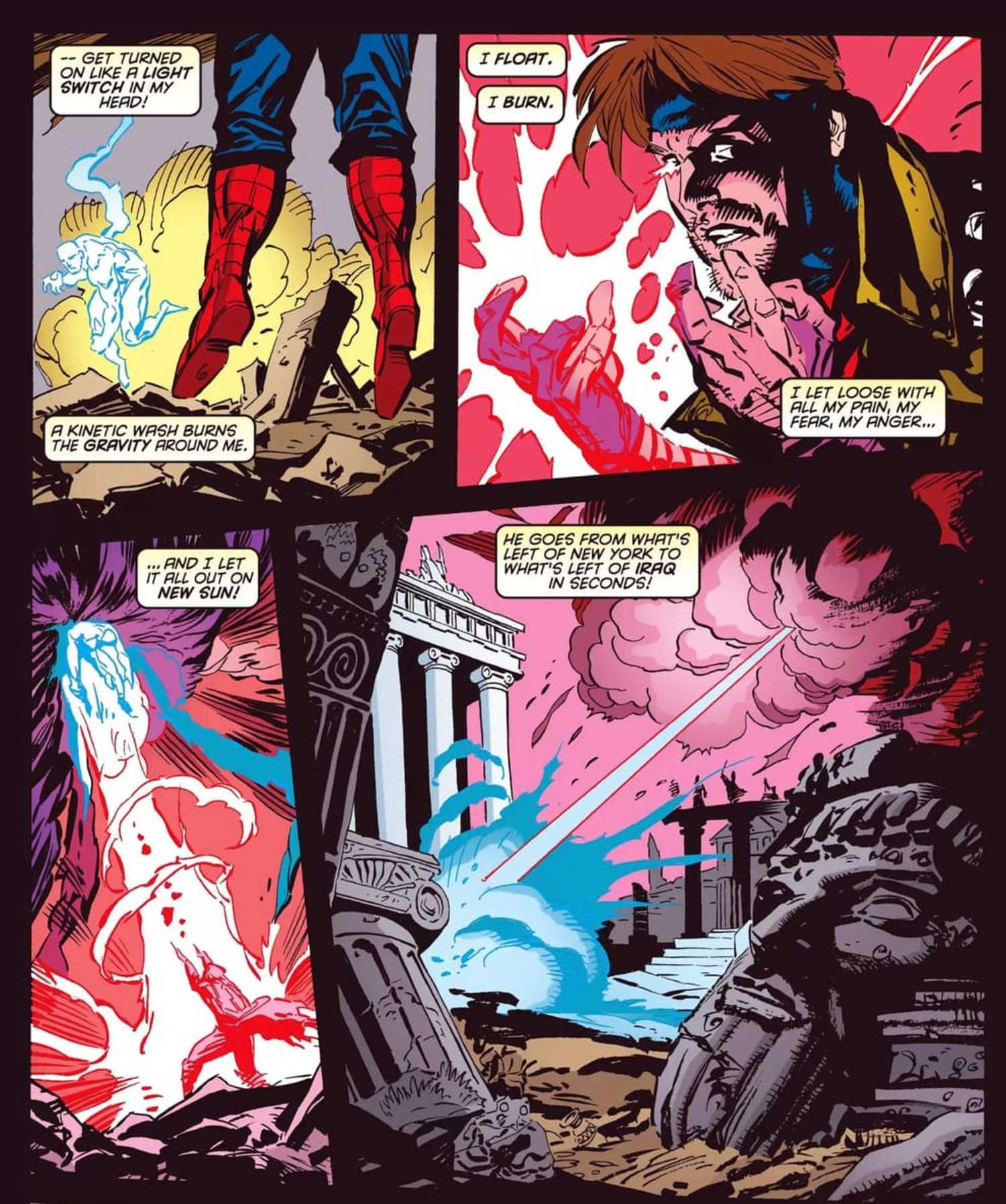 x-men's gambit fights his double, new sun