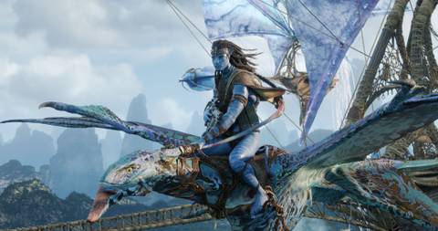 Jake Sully (Sam Worthington) in 20th Century Studios' AVATAR: FIRE AND ASH.