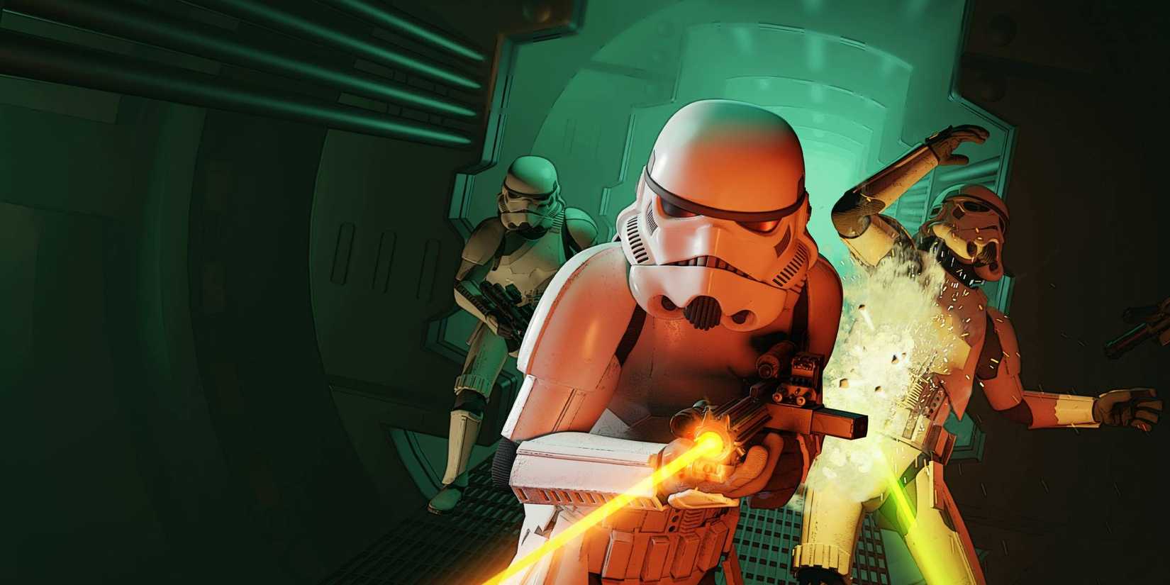Star Wars Dark Forces cover art with stormtroopers
