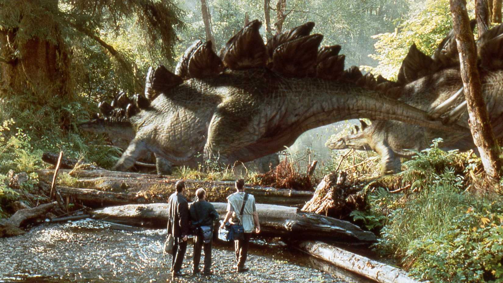 Um dinossauro em Jurassic Park: O Mundo Perdido.