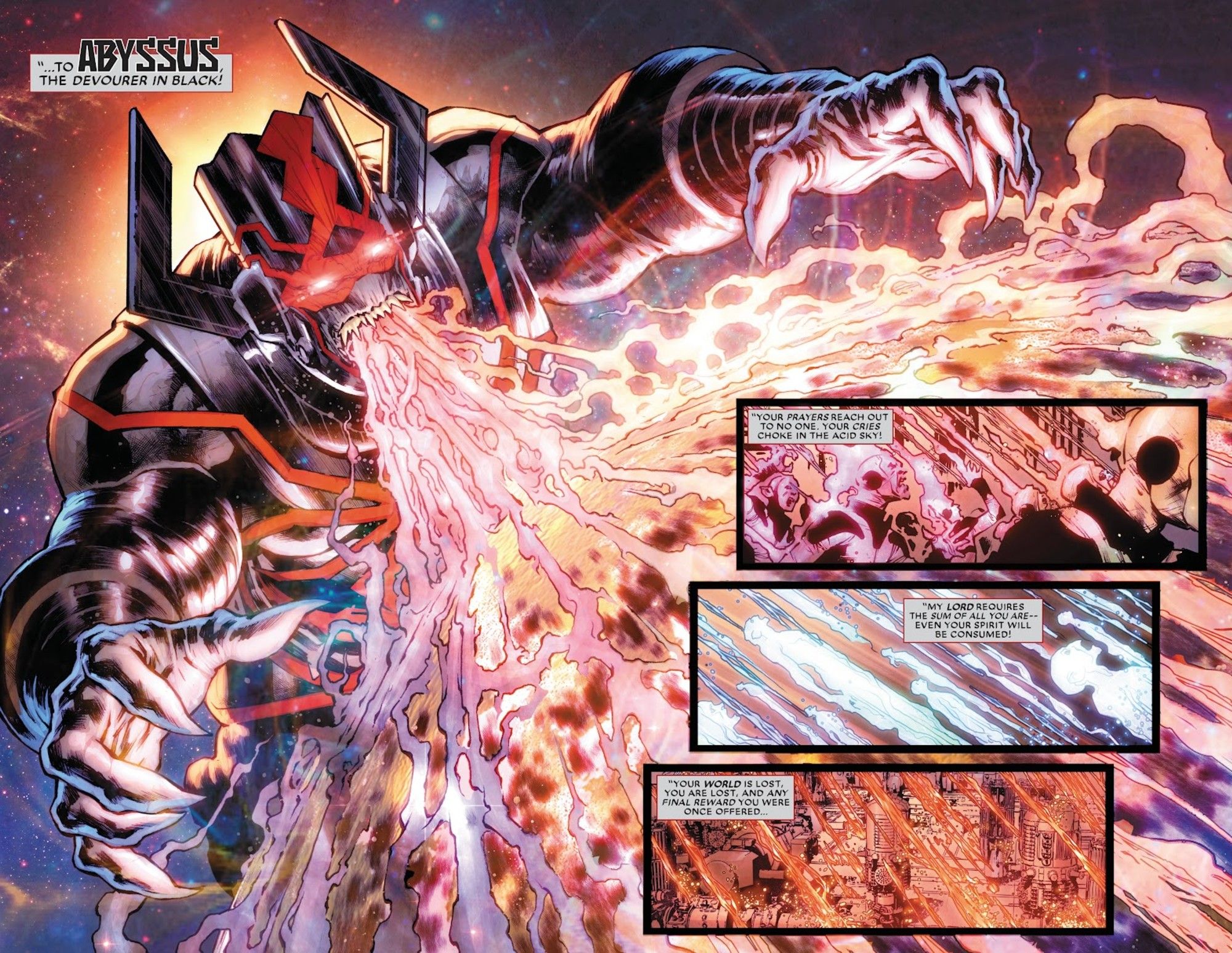 abyssus che consuma anime, la nuova forma oscura di galactus