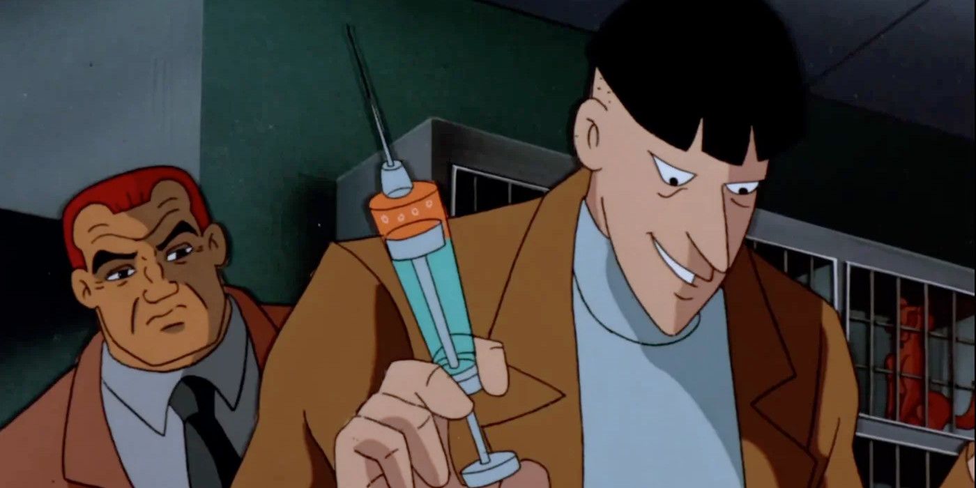 Achiles Milo con una siringa in Batman la Serie Animata