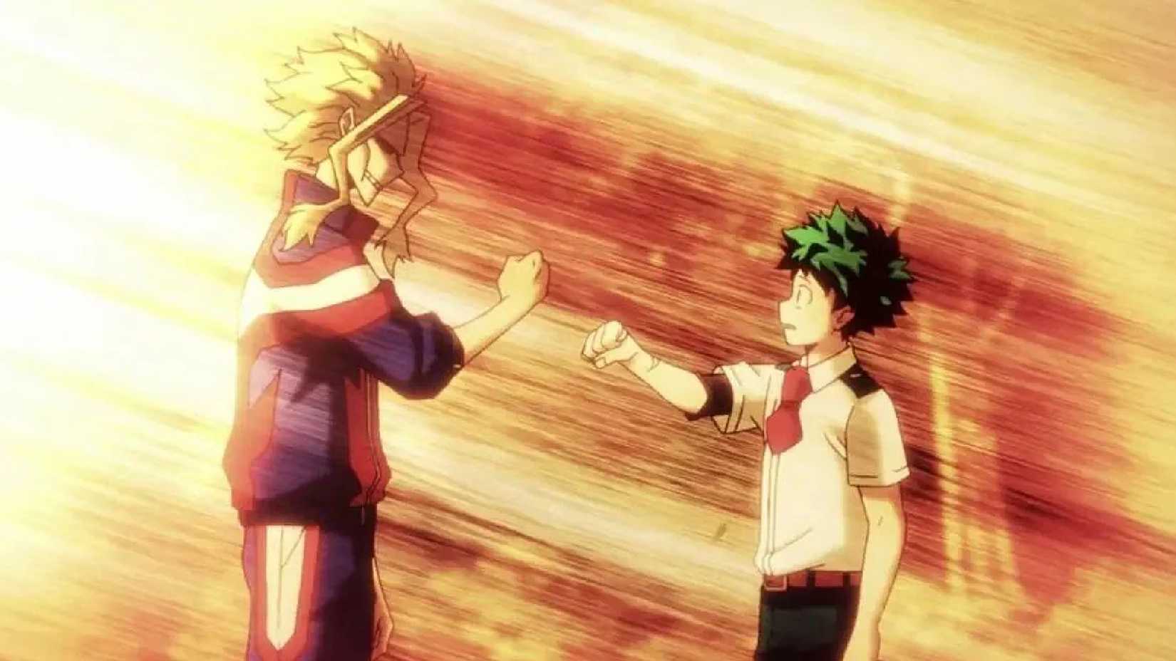 All Might Fist Bumps Deku