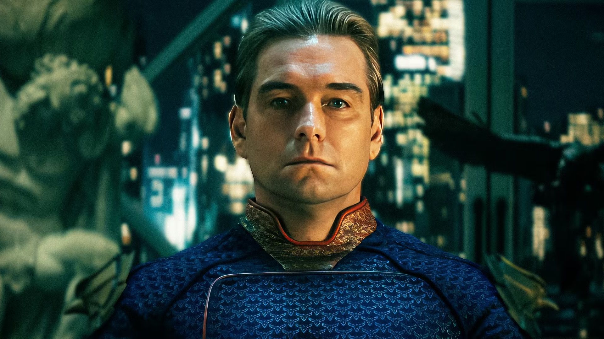 Antony Starr as Homelander looking miserable in The Boys.