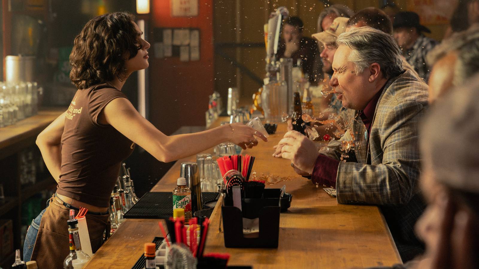 Ariana Throws Drink in Landman-1