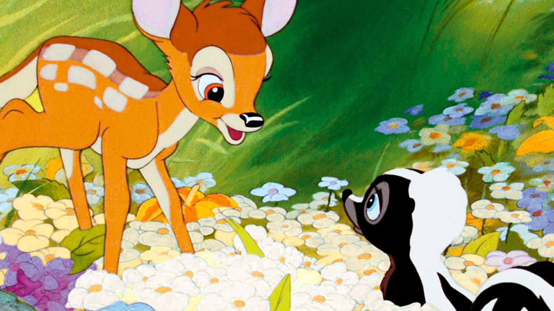 Bambi e Flower incontrano altri animali