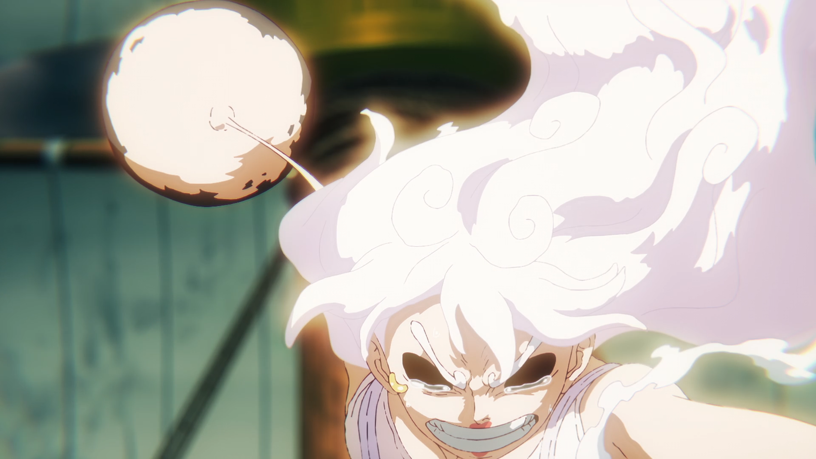 Bonney in Gear 5 throwing a Nika Punch