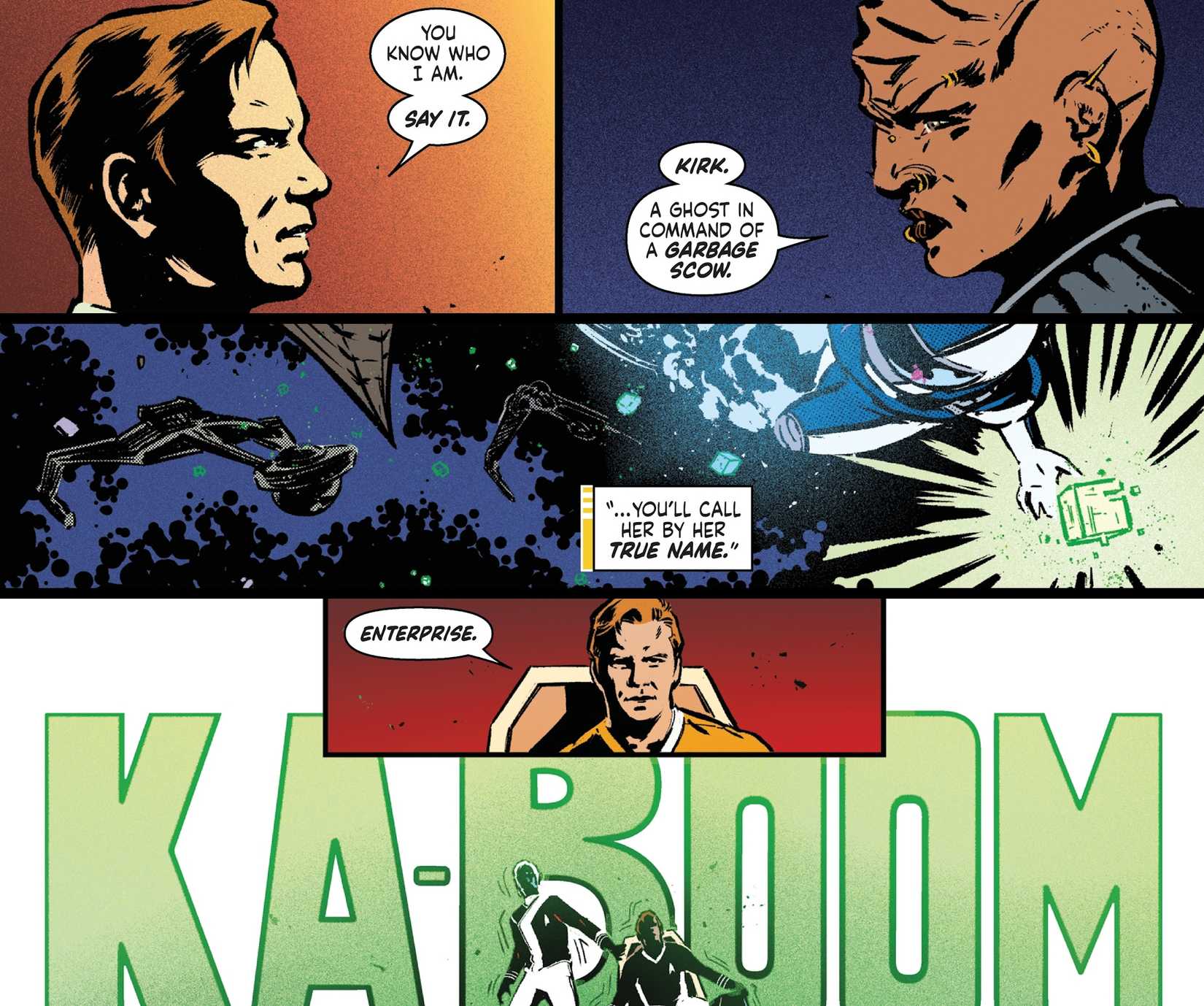 Captain Kirk Names USS Omega as New Enterprise Comic Art