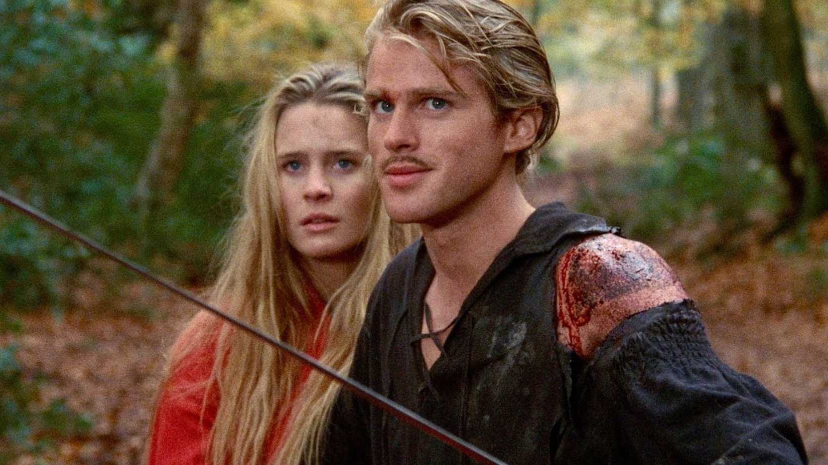 Cary Elwes and Robin Wright as Westley and Princess Buttercup in The Princess Bride