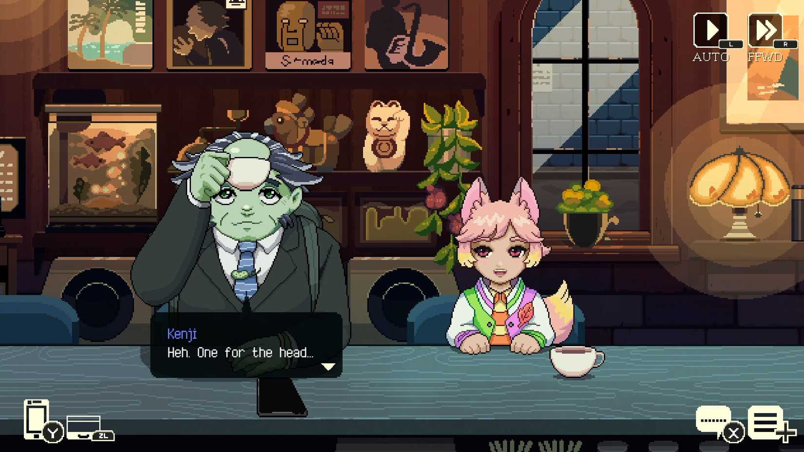 Coffee Talk Tokyo Two characters sitting in a cafe