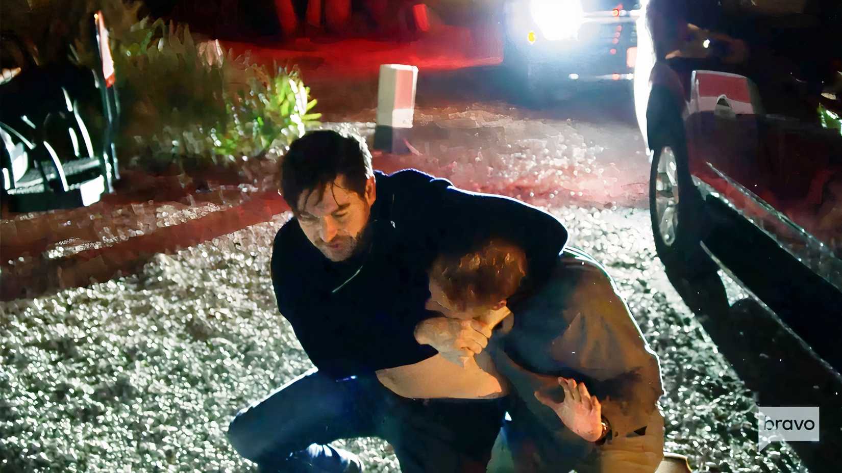 Craig and Austen fighting outside on Southern Charm