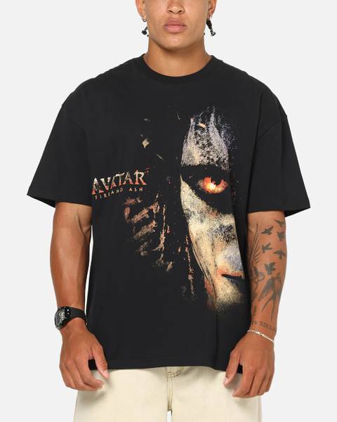 A model wearing an Avatar Fire and Ash shirt
