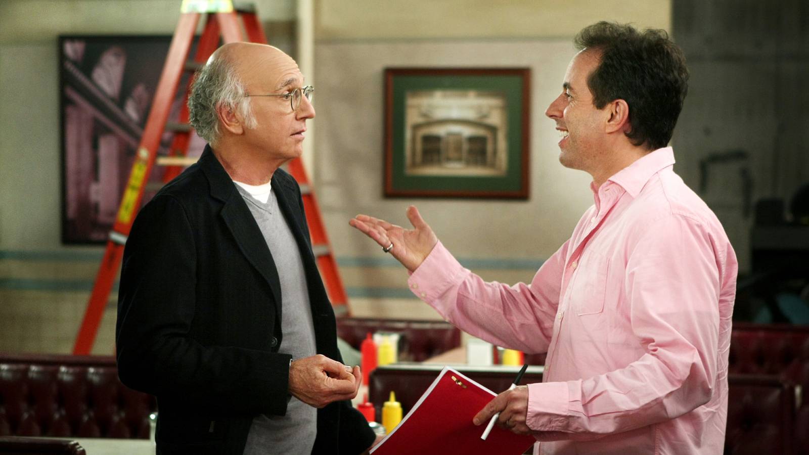 Larry David's New HBO Comedy Series: First Look Features Jerry Seinfeld  Reunion, image size:1600x900
