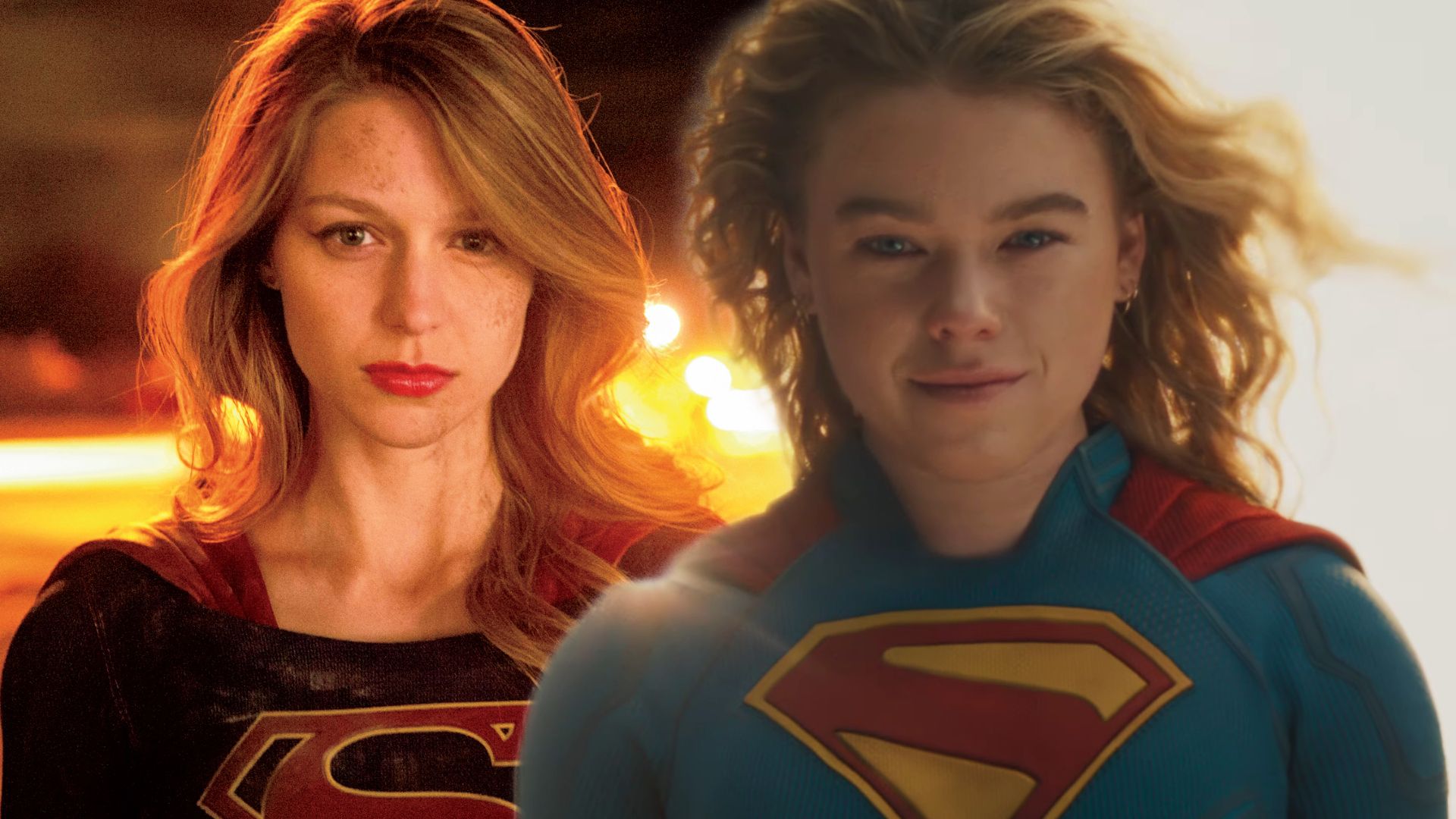 Custom image of Supergirl in the CW show and the 2026 movie