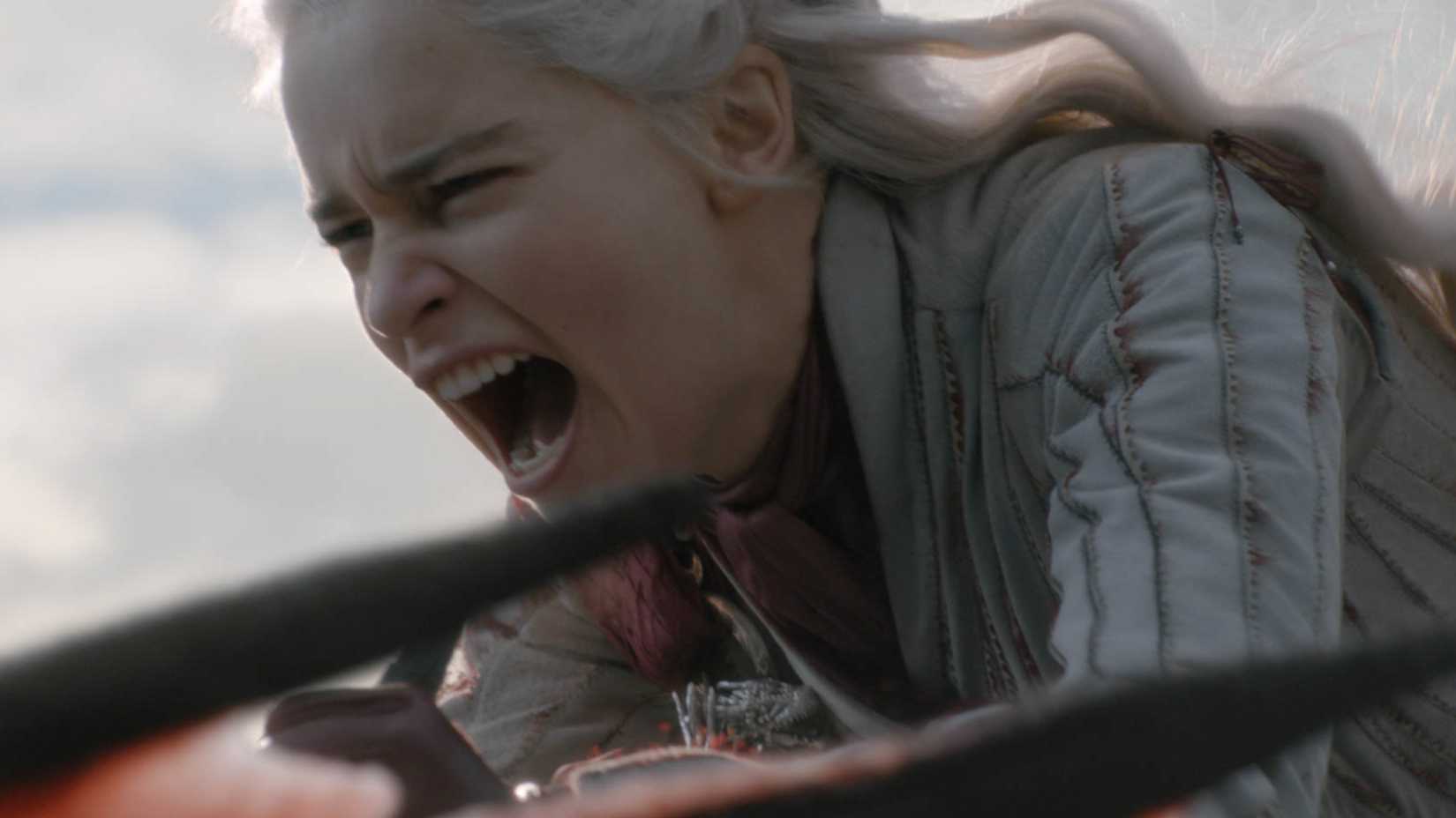 Daenerys screaming in Game of Thrones season 8