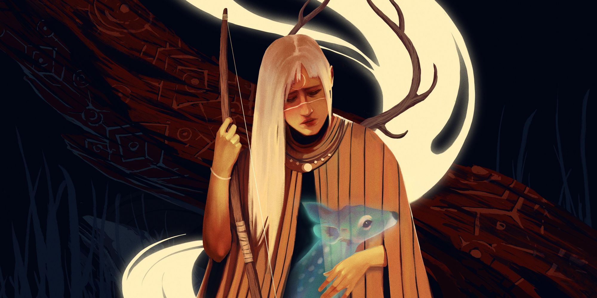 Ro con lo spirito di un cervo blu nel gioco Death Howl