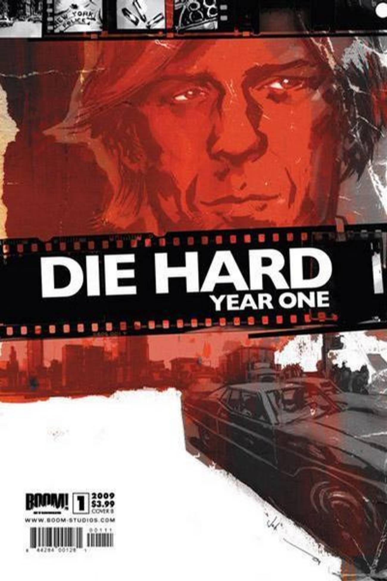 Die Hard Year One #1 variant cover, featuring a young John McClane