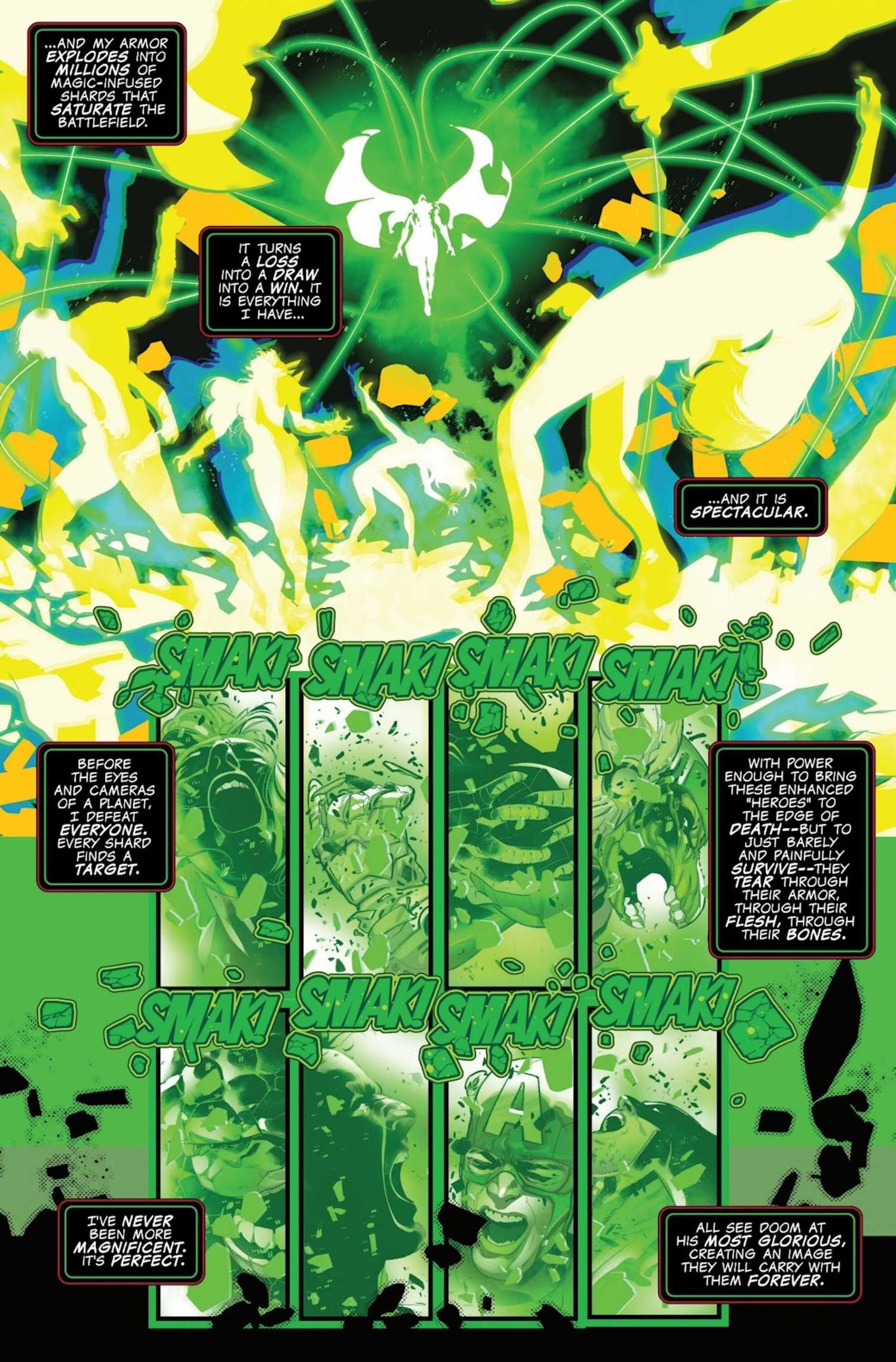 doctor doom unleashes his full power on the avengers