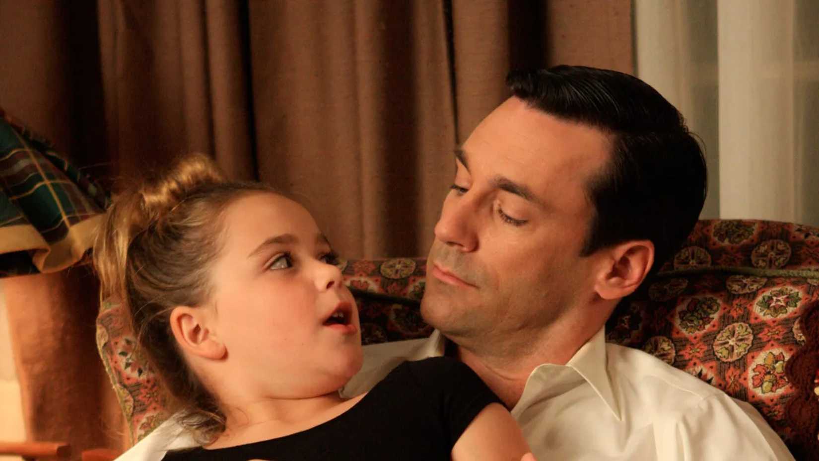 Don Draper and Young Sally in Mad Men