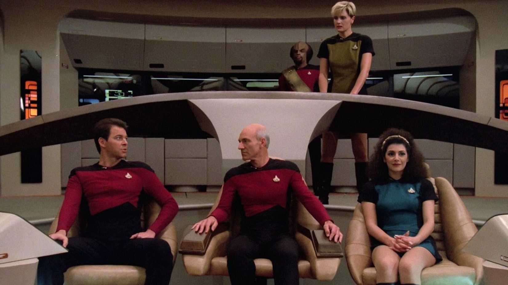 A ponte da Enterprise-D em Star Trek: The Next Generation.