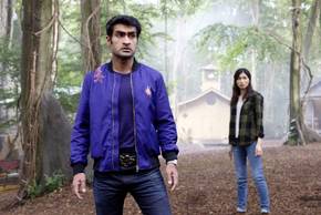 Kumail Nanjiani looking concerned as Kingo in Eternals