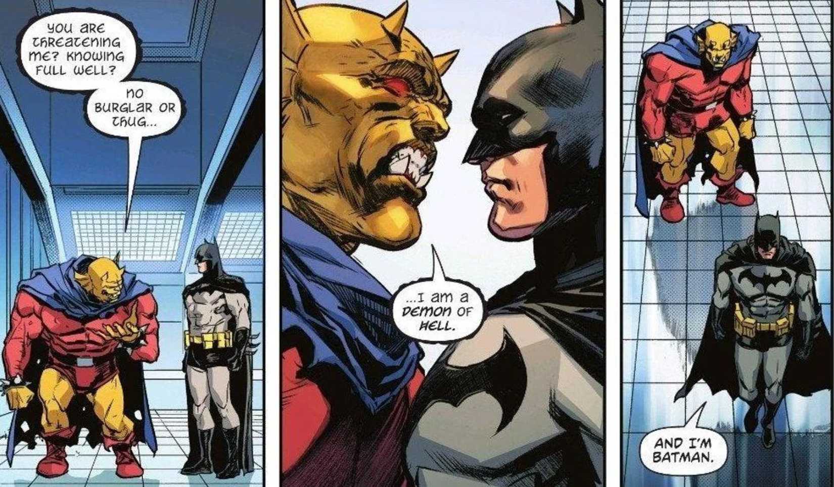 ETRIGAN THE DEMON THREATENING BATMAN