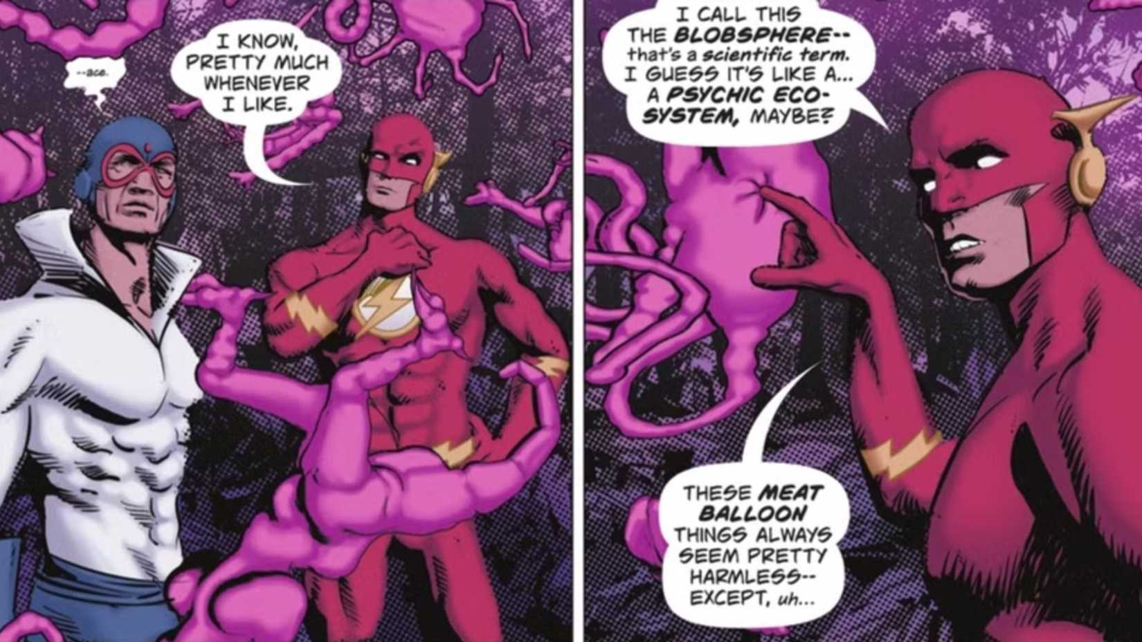 Flash mostra a Max Mercury il Blobshphere.