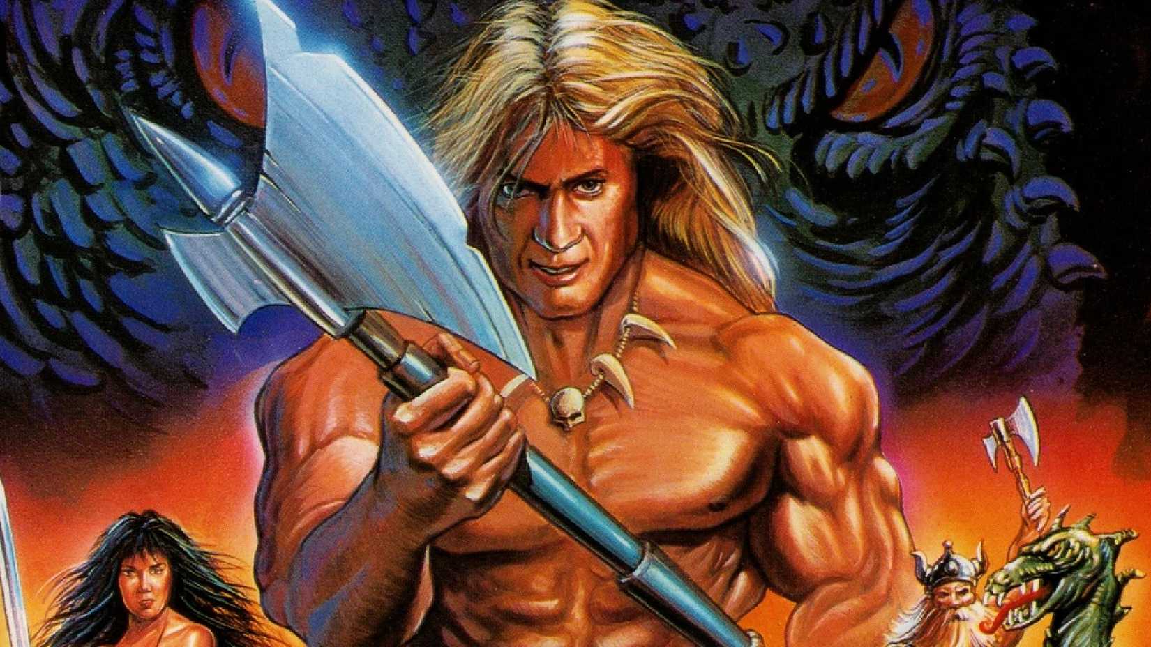 golden axe game cover showing barbarian warrior