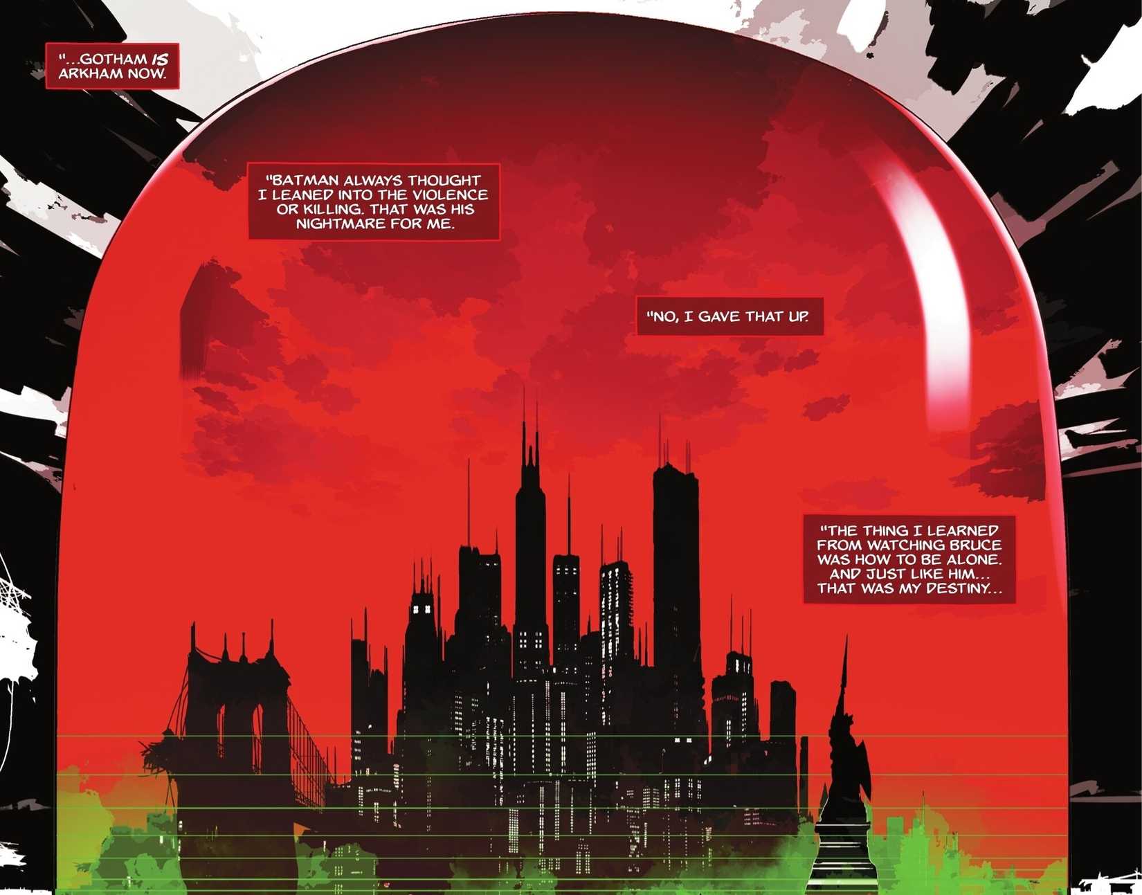 Gotham City Inside Arkham Dome in Knightfight Comic Art