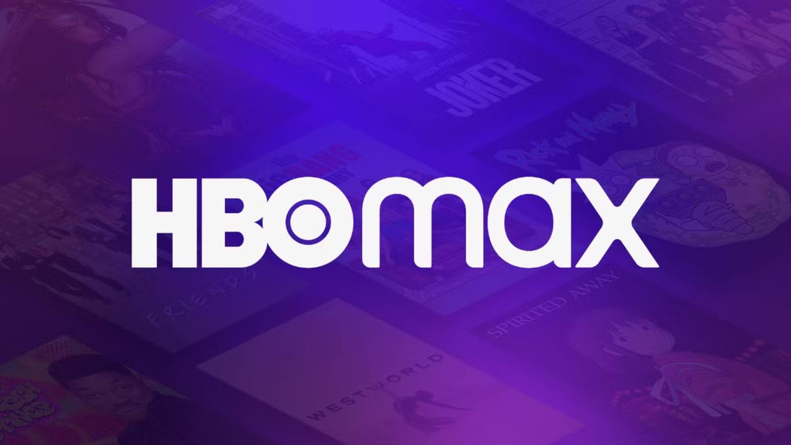 HBO Max Logo over streaming movies and series
