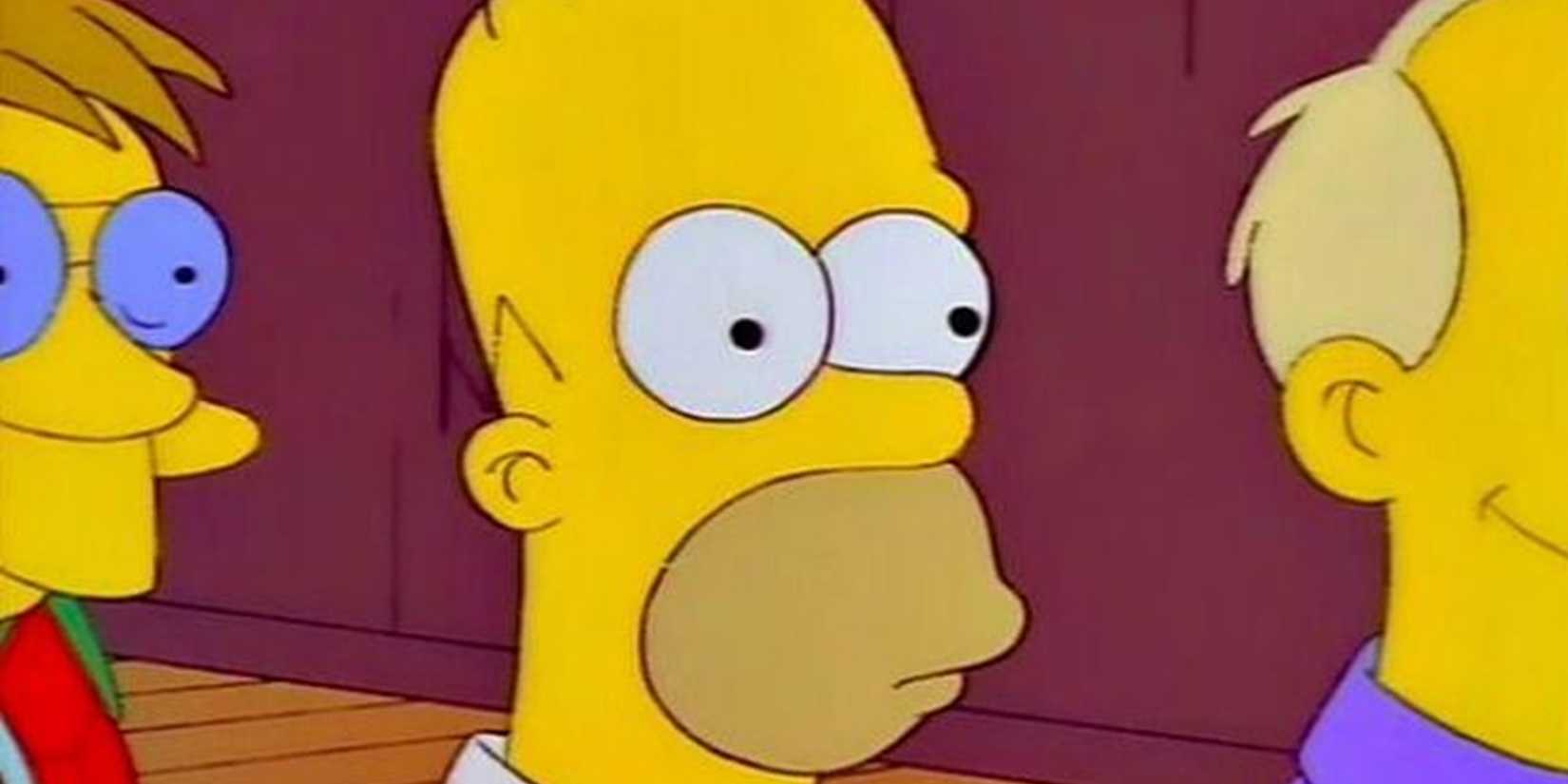Homer in deep thought in The Simpsons