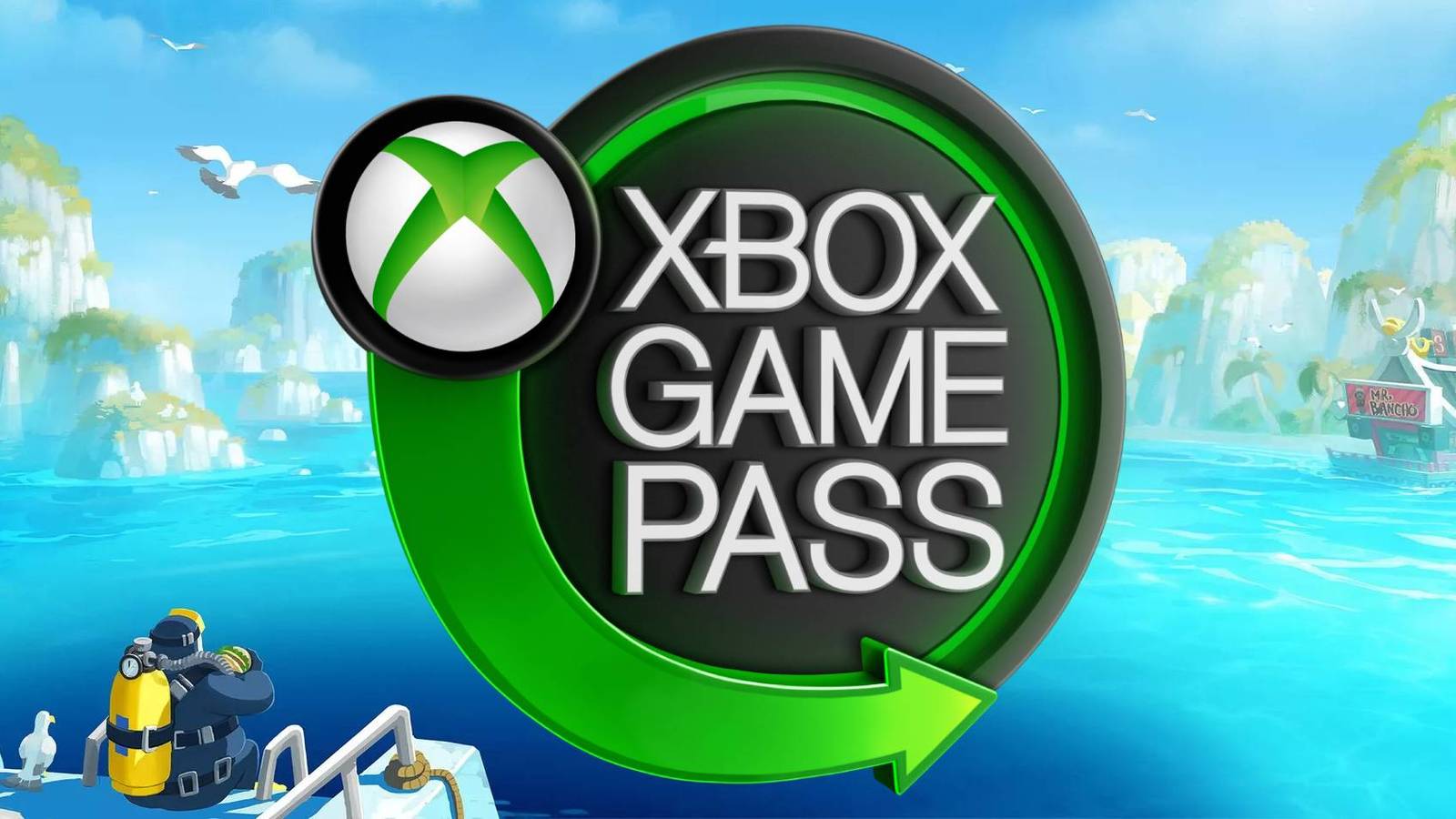 Dave the Diver background with Xbox Game Pass logo
