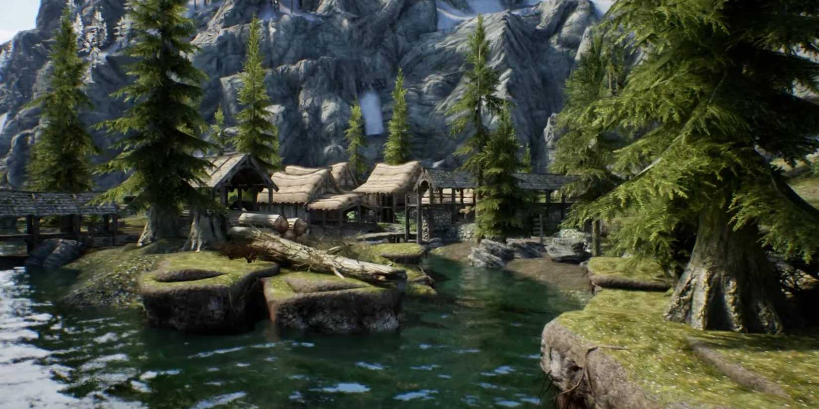 Skyrim improved the visuals of the Unreal Engine 5 port tech demo