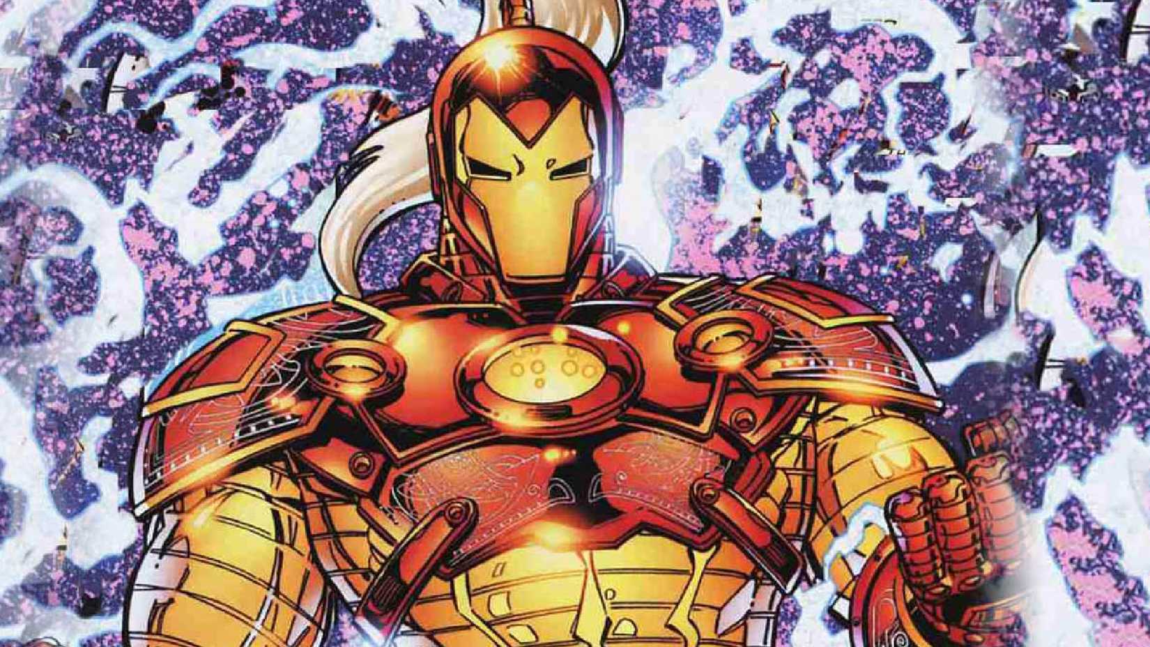 armatura di Iron Man con la spada Excalibur magica