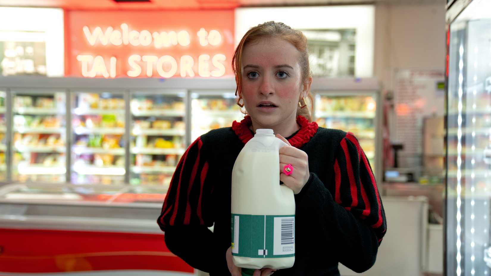Jen holding a milk jug Extraordinary