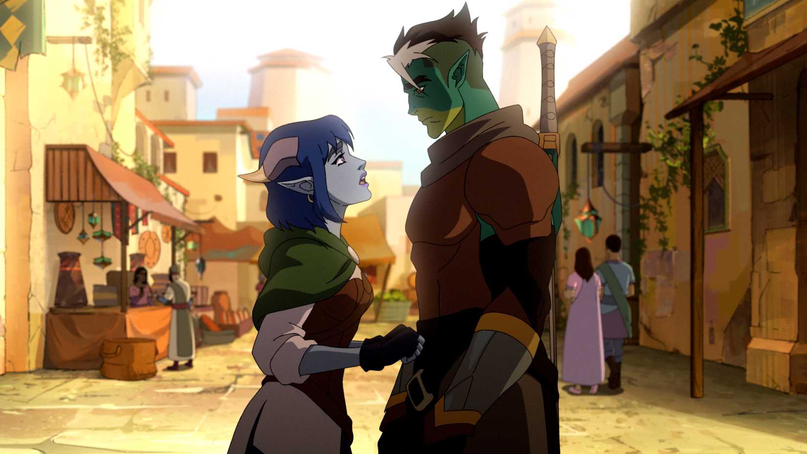 Jester e Fjord em cena de The Mighty Nein