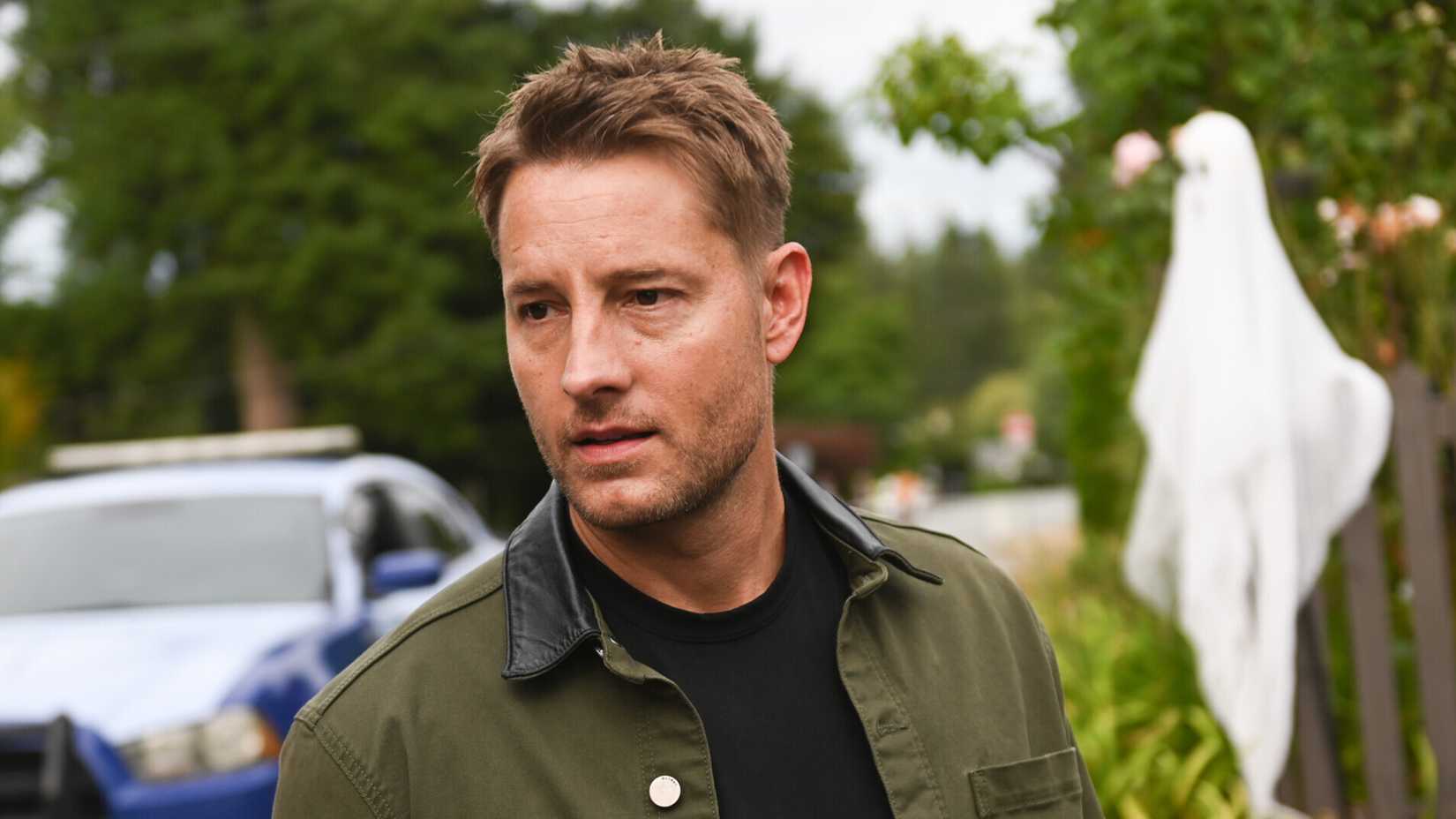 justin hartley as colter shaw in an episode of tracker season 3