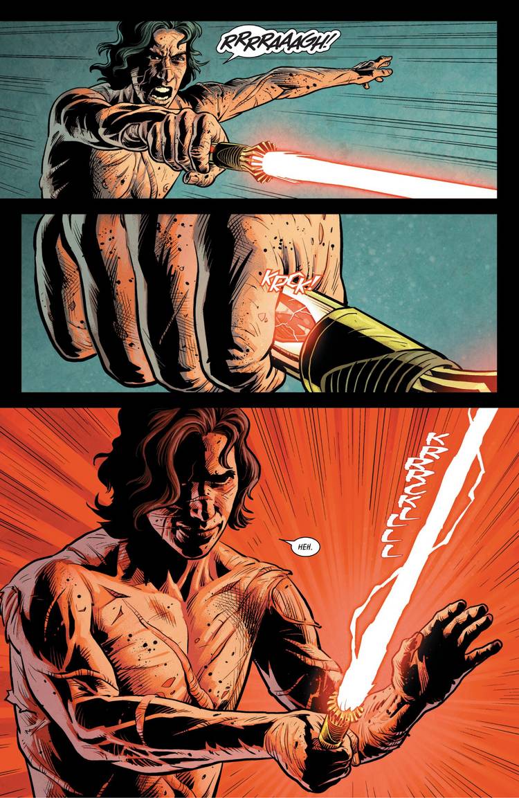 Kylo Ren Cracks Kyber Of His New Lightsaber in Legacy of Vader #11