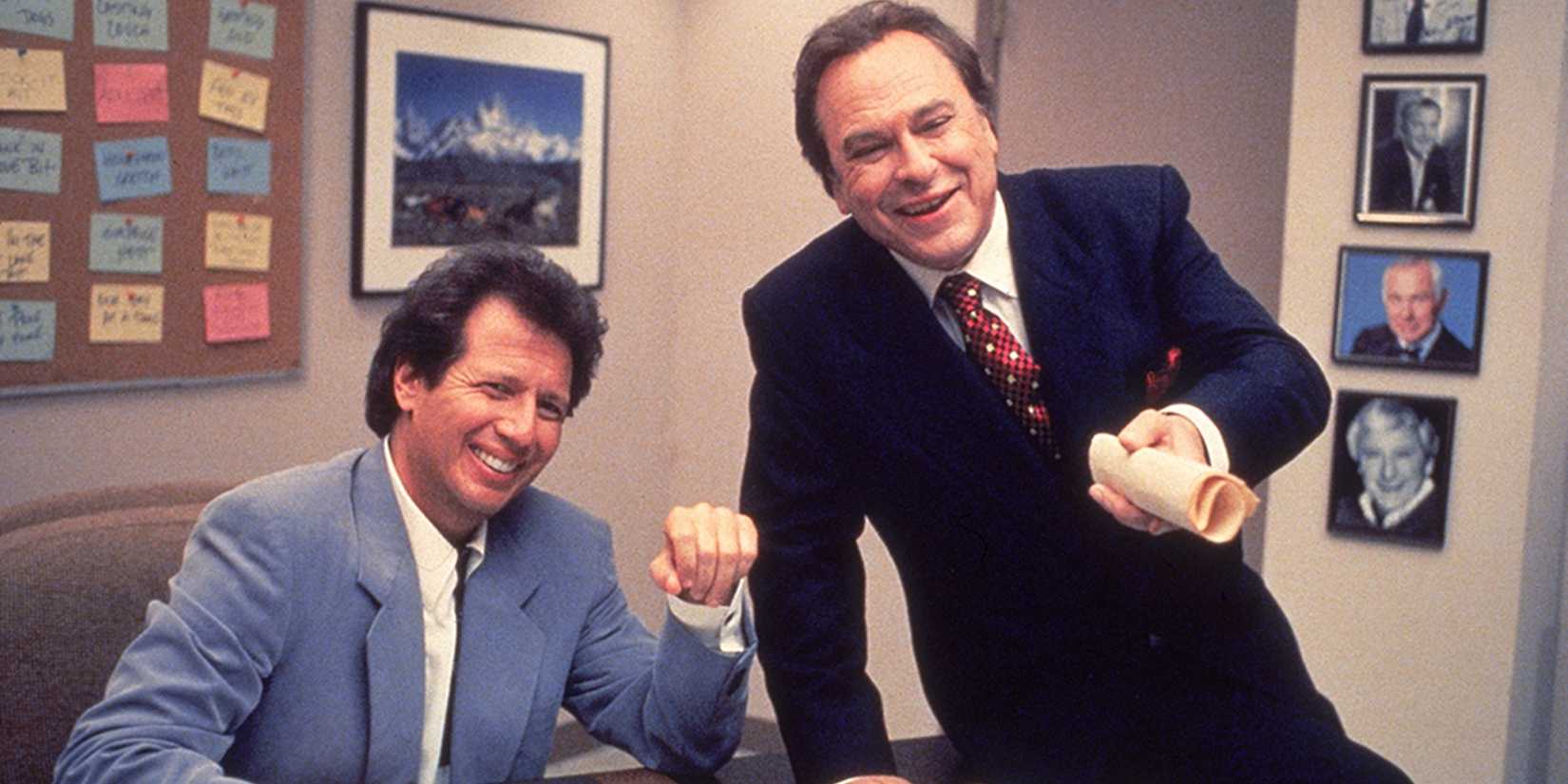 HBO Max Shows With 100% Rotten Tomatoes Score: Top Ranked List 6 Larry and Artie laughing in the office in The Larry Sanders Show