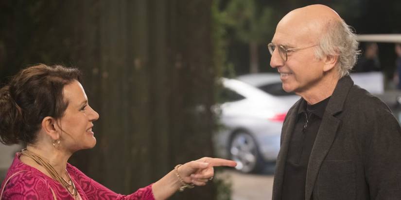Larry talking to Susie in Curb Your Enthusiasm