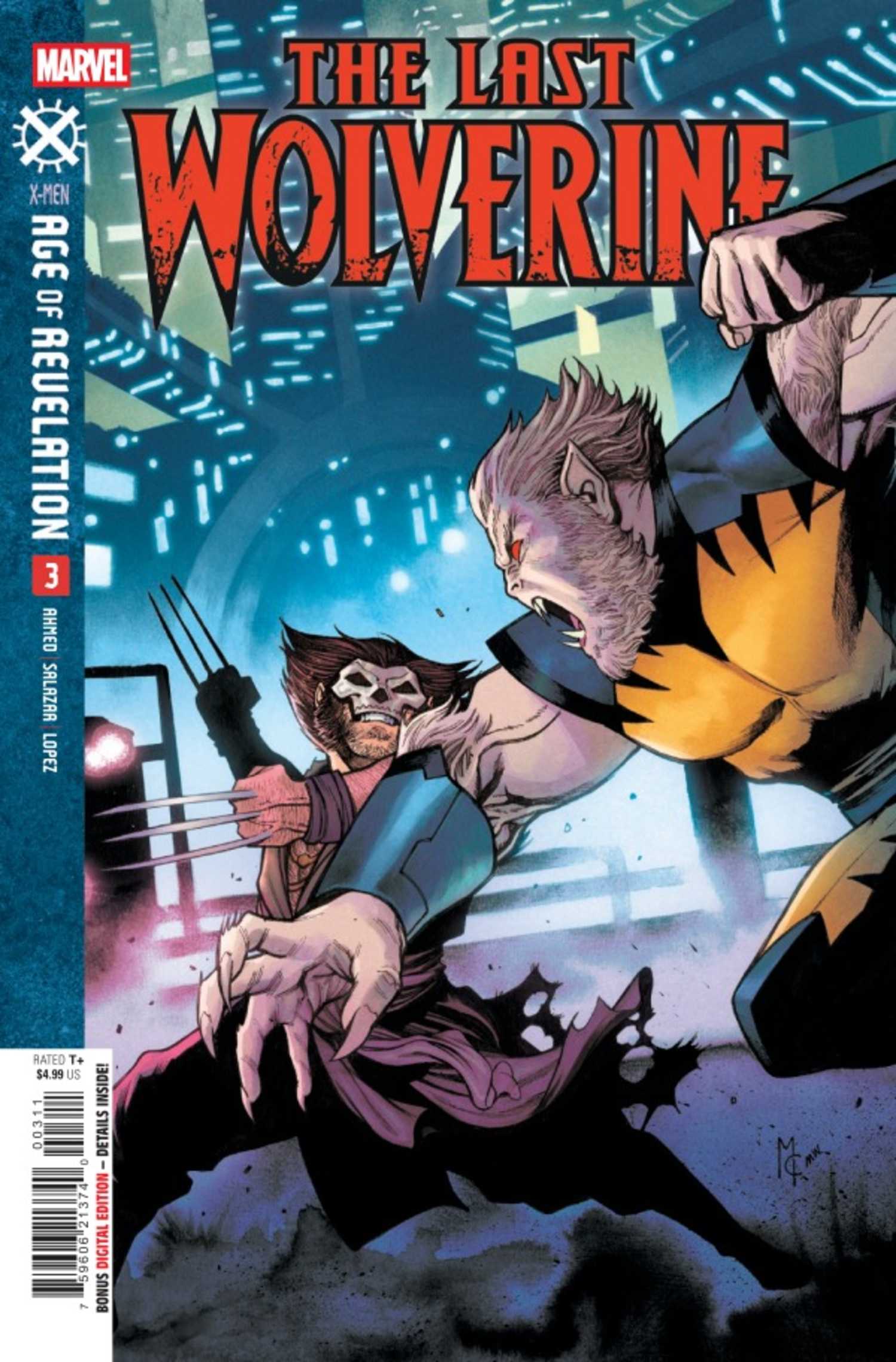 Last Wolverine #3 cover, Leonard facing off against Wolverine's 'Angel of Death' persona