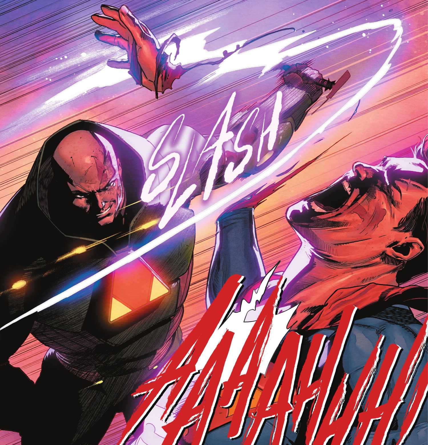 Lex Luthor mentre decapita Superman nel fumetto DC K.O. #2