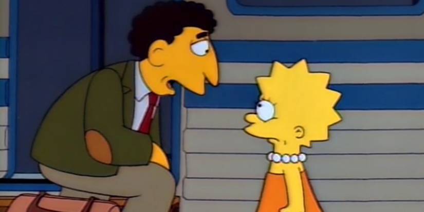 lisa talks to mr bergstrom in the simpsons