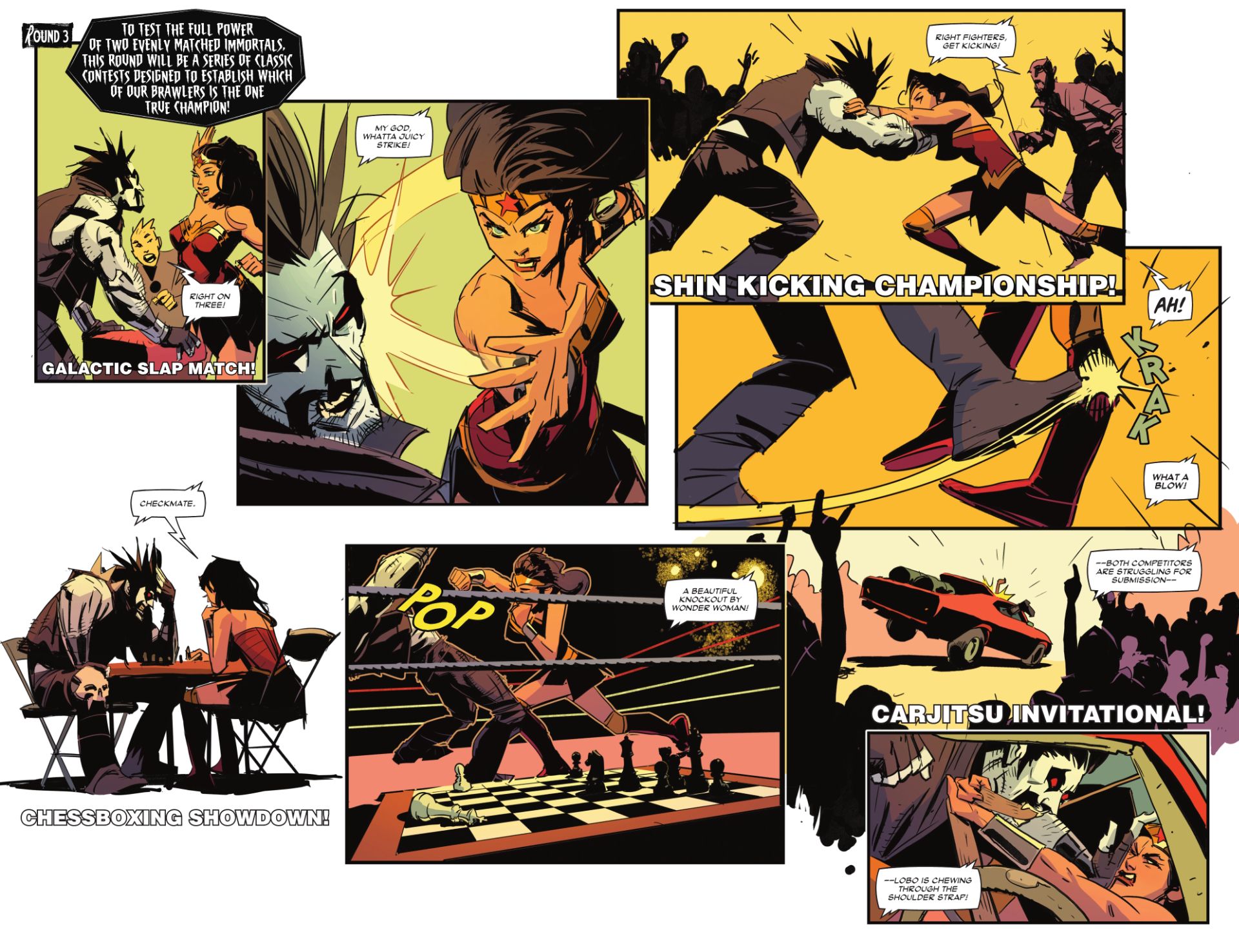 Lobo contro Wonder Woman in DC K.O.